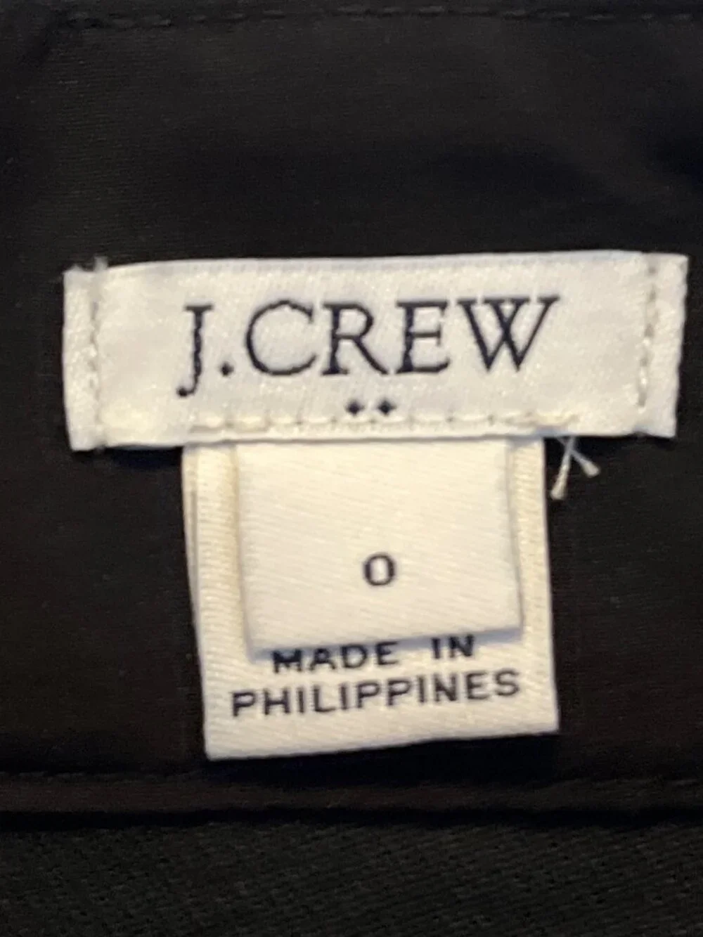 J.Crew Black Cotton Pencil Skirt Women’s 0 XS Classic Career